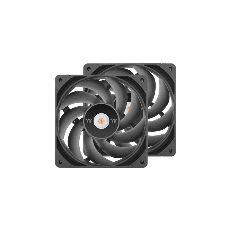 Thermaltake TOUGHFAN 12 Pro High Static Pressure PC Cooling Fan 120x120x25, Gehäuselüfter(schwarz, 2 Fans Pack)