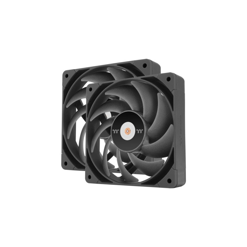 Thermaltake TOUGHFAN 12 Pro High Static Pressure PC Cooling Fan 120x120x25, Gehäuselüfter(schwarz, 2 Fans Pack)