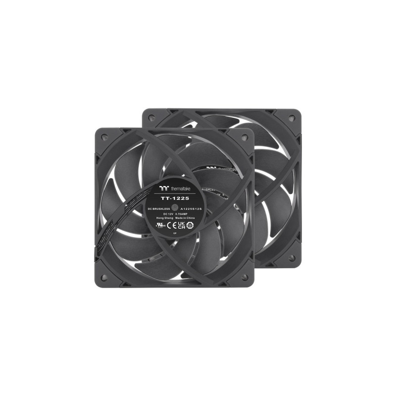 Thermaltake TOUGHFAN 12 Pro High Static Pressure PC Cooling Fan 120x120x25, Gehäuselüfter(schwarz, 2 Fans Pack)