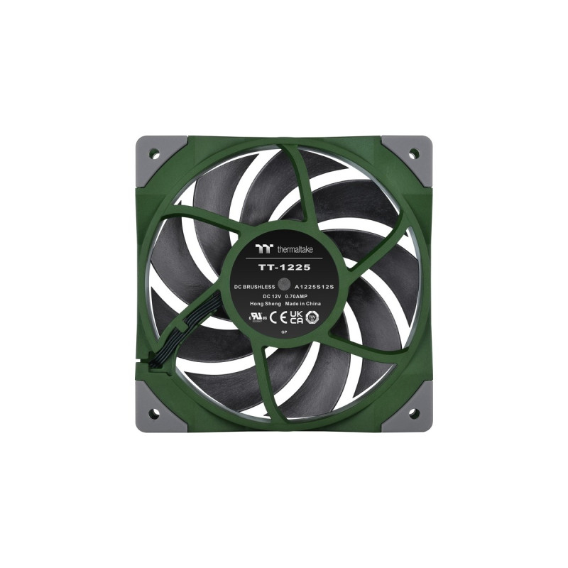 Thermaltake TOUGHFAN 12 Racing Green High Static Pressure Radiator Fan 120x120x25, Gehäuselüfter(grün, Single Pack)