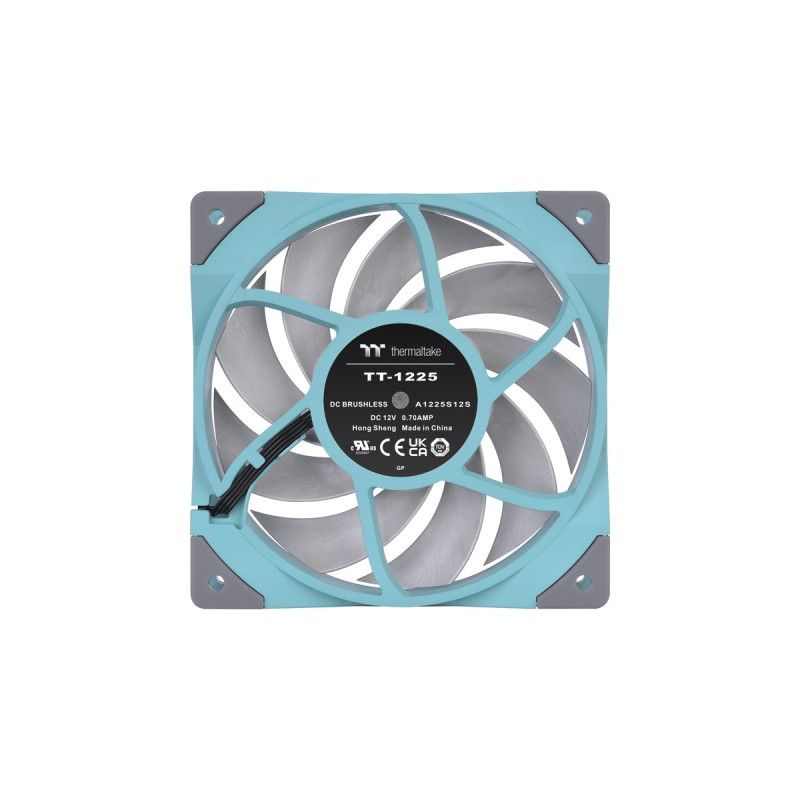 Thermaltake TOUGHFAN 12 Turquoise High Static Pressure Radiator Fan 120x120x25, Gehäuselüfter(türkis, Single Pack)