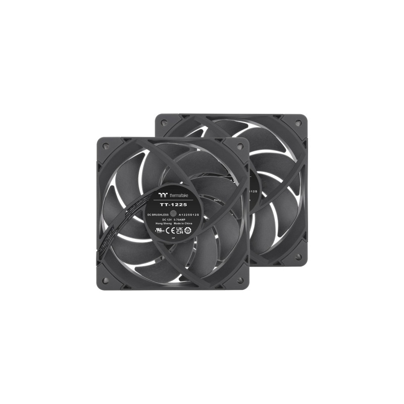 Thermaltake TOUGHFAN 14 Pro High Static Pressure PC Cooling Fan 140x140x25, Gehäuselüfter(schwarz, 2 Fans Pack)