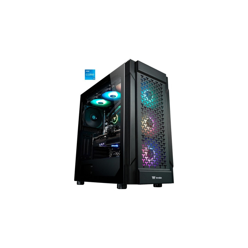 Thermaltake Tarvos Black V2, Gaming-PC(schwarz/transparent, Windows 11 Home 64-Bit)
