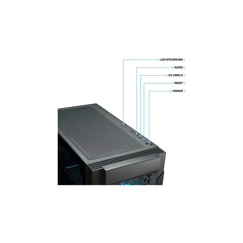 Thermaltake Tarvos Black, Gaming-PC(schwarz, Windows 11 Home 64-Bit)