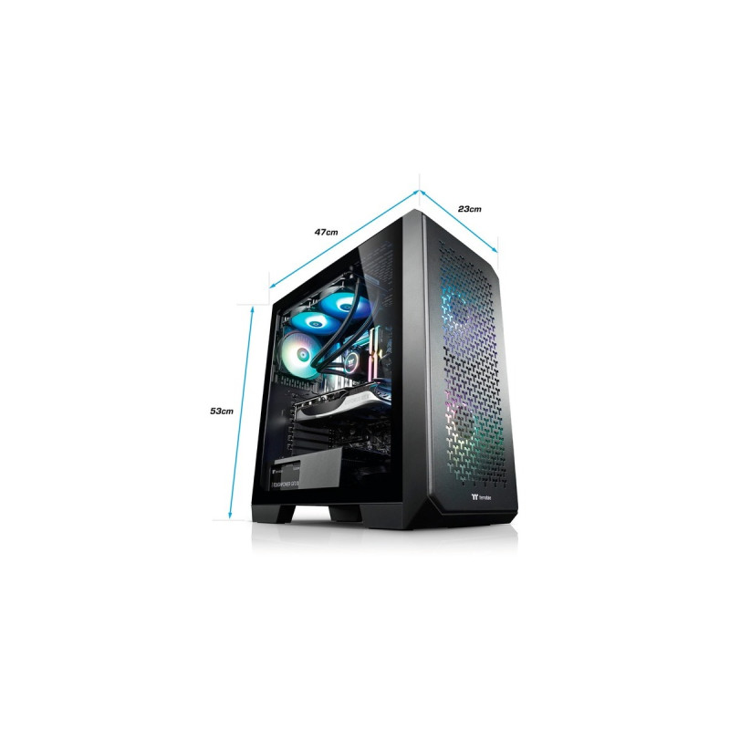 Thermaltake Tethys Black, Gaming-PC(schwarz/transparent, Windows 11 Home 64-Bit)