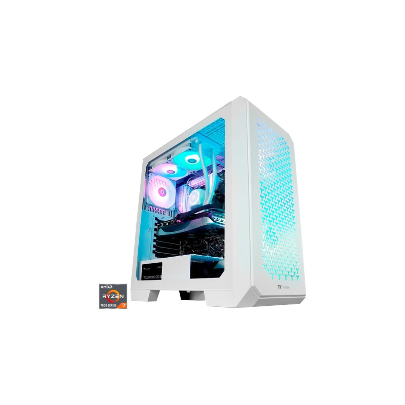 Thermaltake Tethys Snow, Gaming-PC(weiß/transparent, Windows 11 Home 64-Bit)