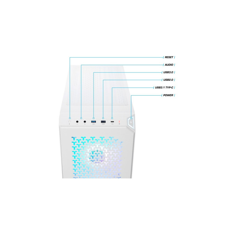 Thermaltake Tethys Snow, Gaming-PC(weiß/transparent, Windows 11 Home 64-Bit)