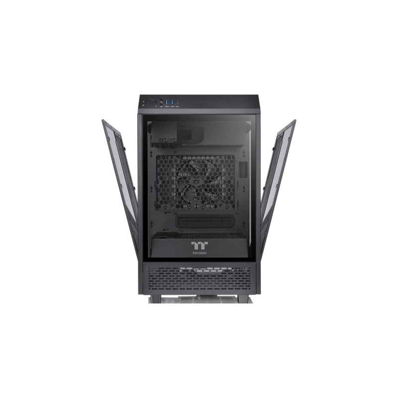 Thermaltake The Tower 100 Mini Tower, Tower-Gehäuse(schwarz, Tempered Glass)