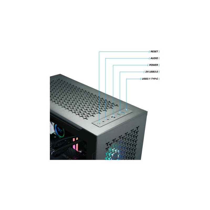 Thermaltake Titan Black, Gaming-PC(schwarz/transparent, Windows 11 Home 64-Bit)