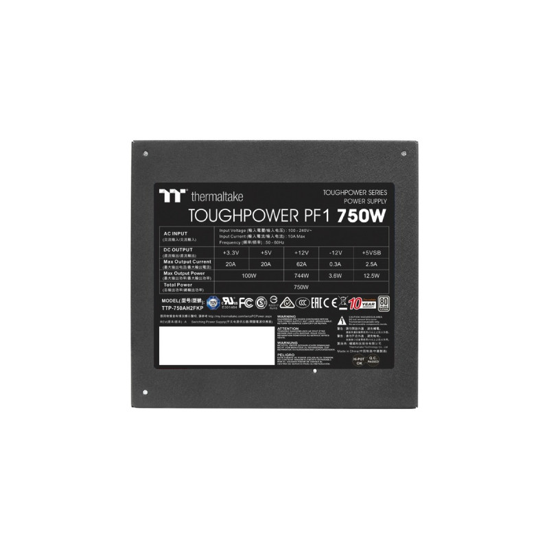 Thermaltake Toughpower PF1 750W, PC-Netzteil(schwarz, 4x PCIe, Kabel-Management, 750 Watt)
