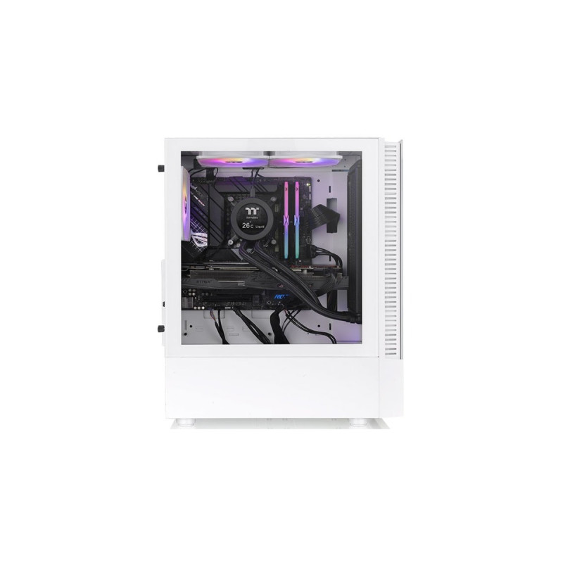 Thermaltake View 200 TG ARGB Snow, Tower-Gehäuse(weiß, Tempered Glass)