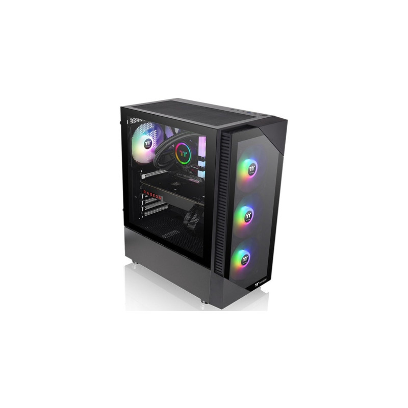 Thermaltake View 200 TG ARGB, Tower-Gehäuse(schwarz, Tempered Glass)