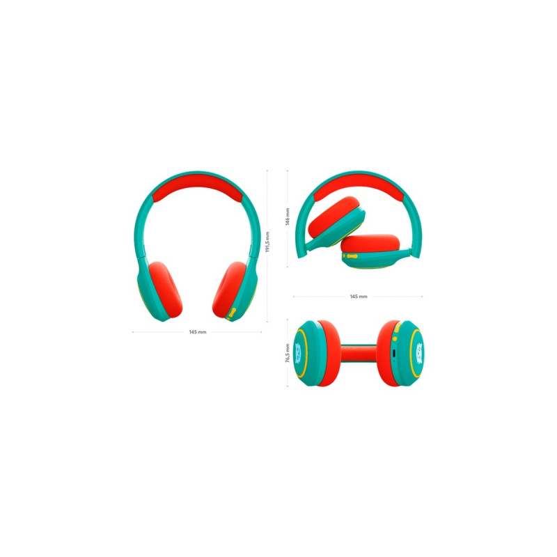 Tigermedia tigerbuddies, Kopfhörer(grün/orange, USB-C, Bluetooth)