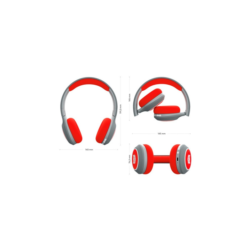 Tigermedia tigerbuddies, Kopfhörer(rot, USB-C, Bluetooth)