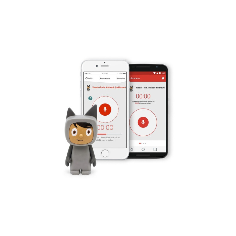 Tonies Kreativ-Tonie, Spielfigur(anthrazit/hellbraun)