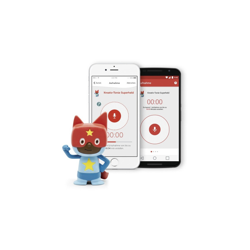 Tonies Kreativ-Tonie - Superheld (Neuauflage 2022), Spielfigur(rot/blau)