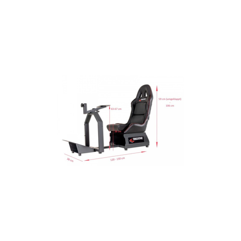 TrackTime Game Seat TT3055, Sim Rig(schwarz)