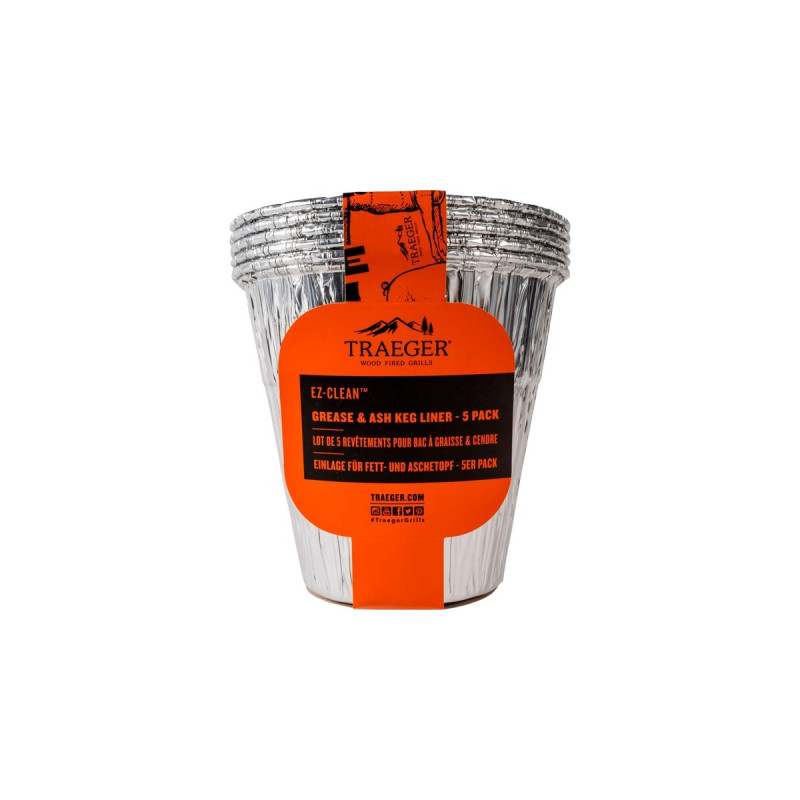 Traeger Einlage für Fett & Aschebehälter(aluminium, 5er Pack, Aluminium)