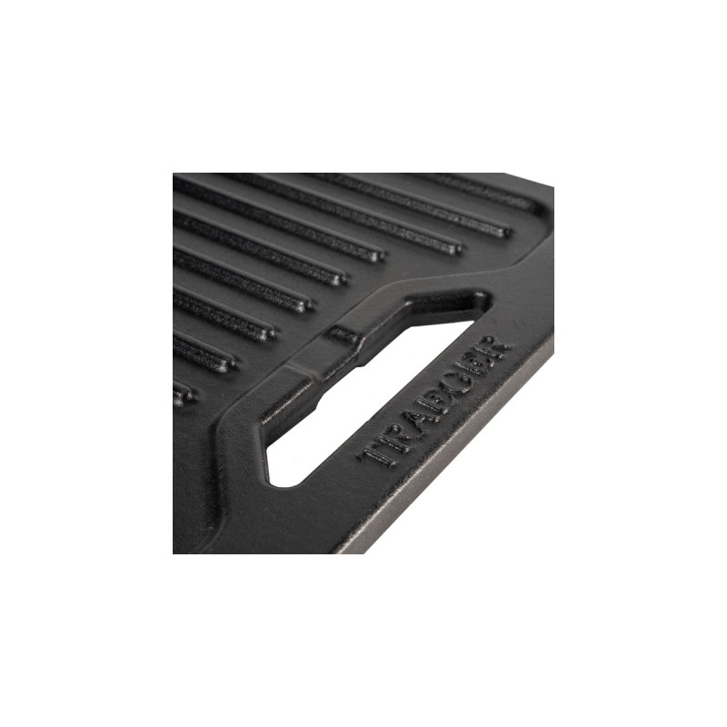 Traeger ModiFIRE wendbare Gusseisen-Grillplatte BAC696(schwarz, 46 x 26cm)