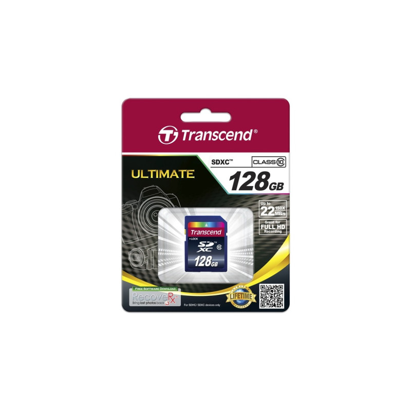 Transcend 128 GB SDXC, Speicherkarte(Class 10)