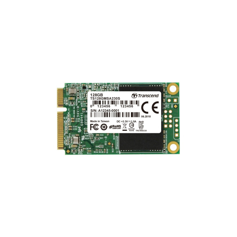 Transcend 230S 128 GB mSATA, SSD(SATA 6 Gb/s, mSATA)