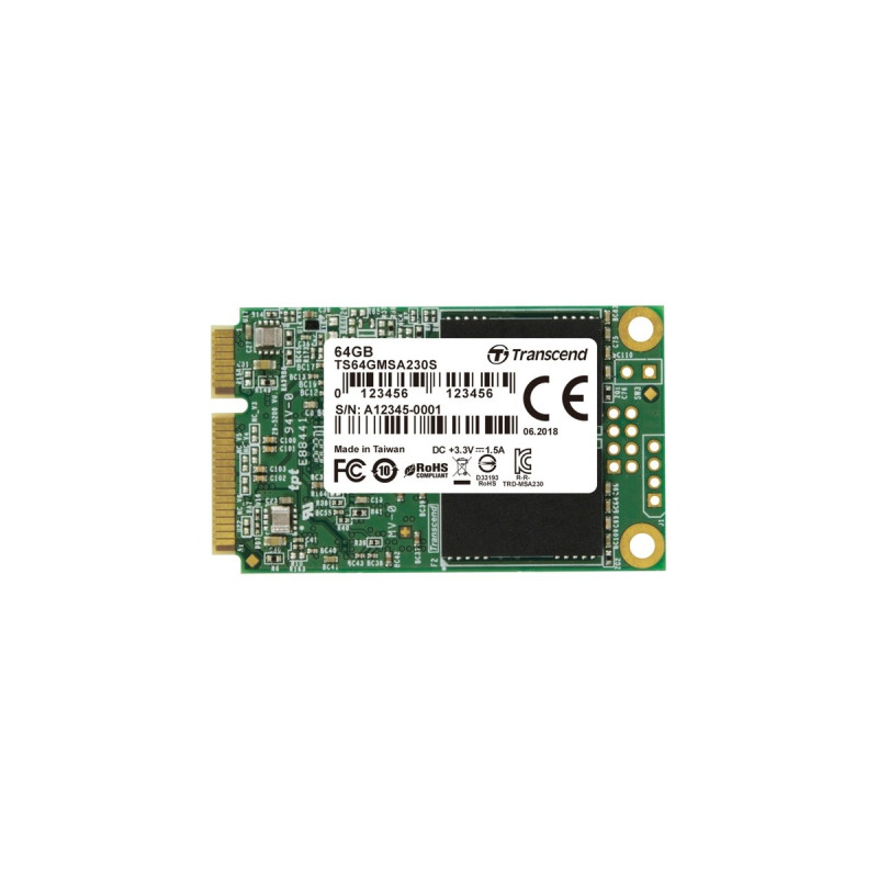Transcend 230S 64 GB mSATA, SSD(SATA 6 Gb/s, mSATA)