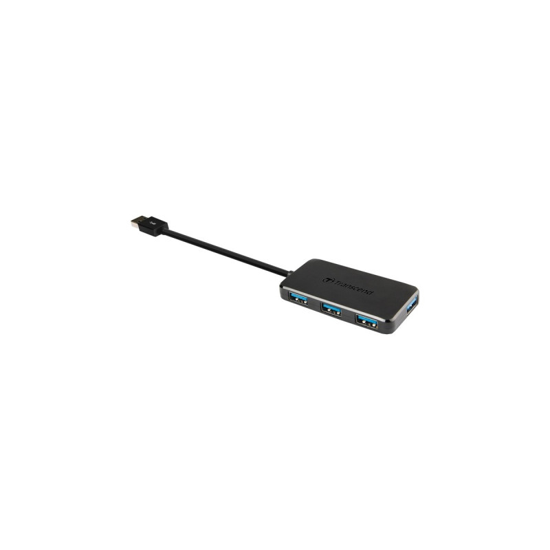 Transcend 4-Port USB 3.0 Hub, USB-Hub(schwarz)