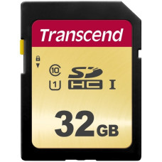 Transcend 500S 32 GB, Speicherkarte(schwarz/gelb, UHS-I U1, Class 10)