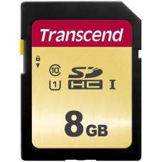 Transcend 500S 8 GB SDHC, Speicherkarte(schwarz/gelb, UHS-I U1, Class 10)