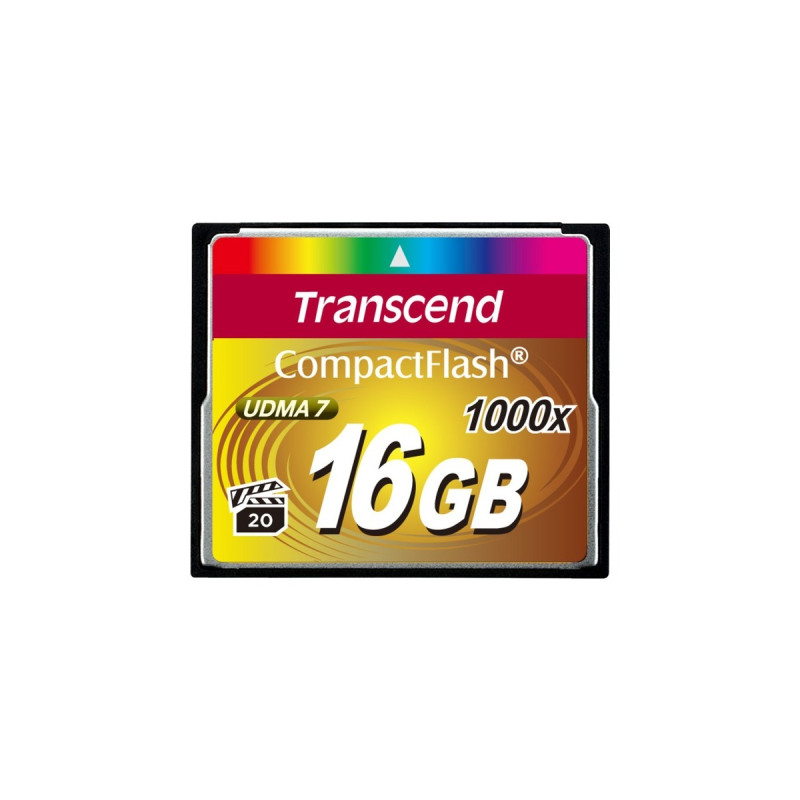 Transcend CompactFlash 1000 16 GB, Speicherkarte(schwarz, UDMA 7)