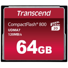 Transcend CompactFlash 800 64 GB, Speicherkarte(schwarz, UDMA 7)