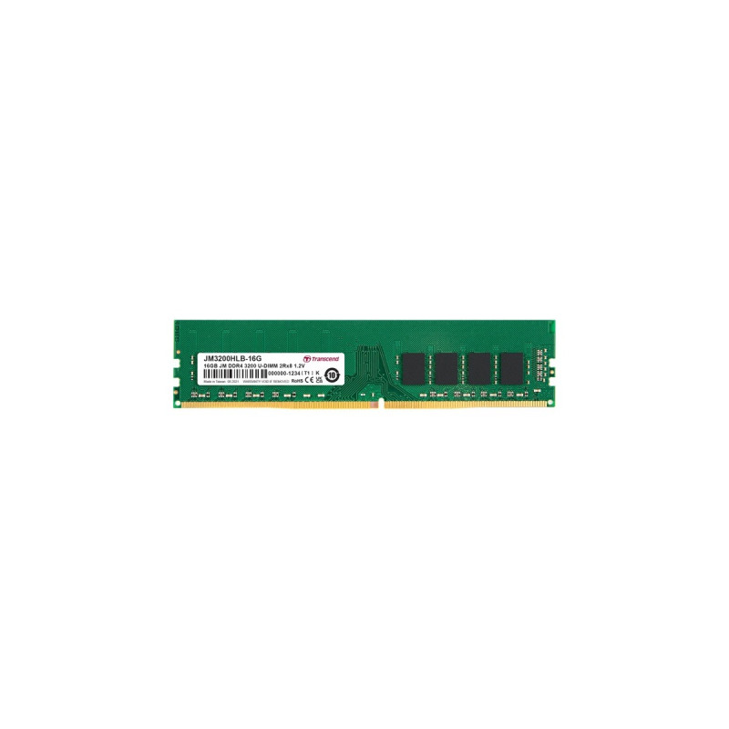 Transcend DIMM 16 GB DDR4-3200 (2x 8 GB) Dual-Kit, Arbeitsspeicher(JM3200HLB-16G)