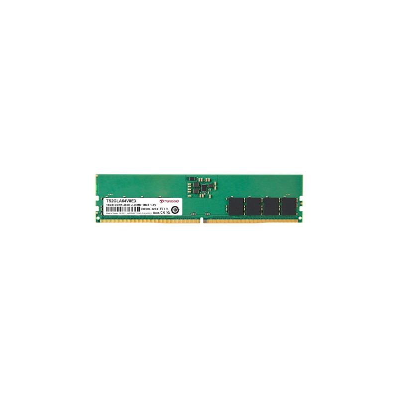 Transcend DIMM 16 GB DDR5-4800, Arbeitsspeicher(grün, TS2GLA64V8E)