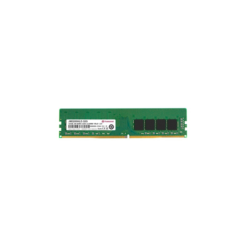 Transcend DIMM 32 GB DDR4-3200, Arbeitsspeicher(JM3200HLE-32G)