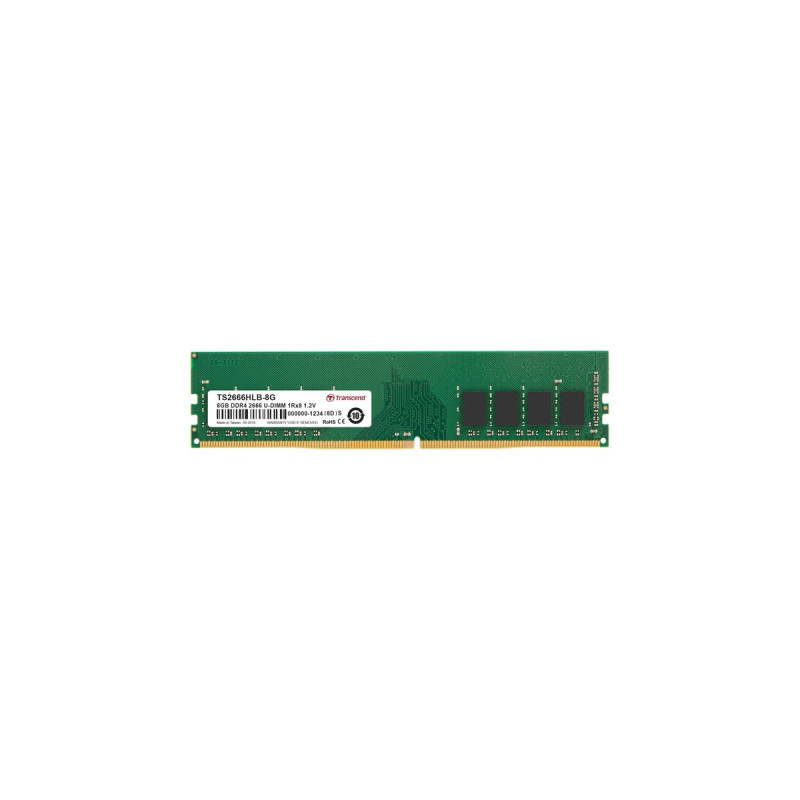 Transcend DIMM 8 GB DDR4-2666, Arbeitsspeicher(TS2666HLB-8G)