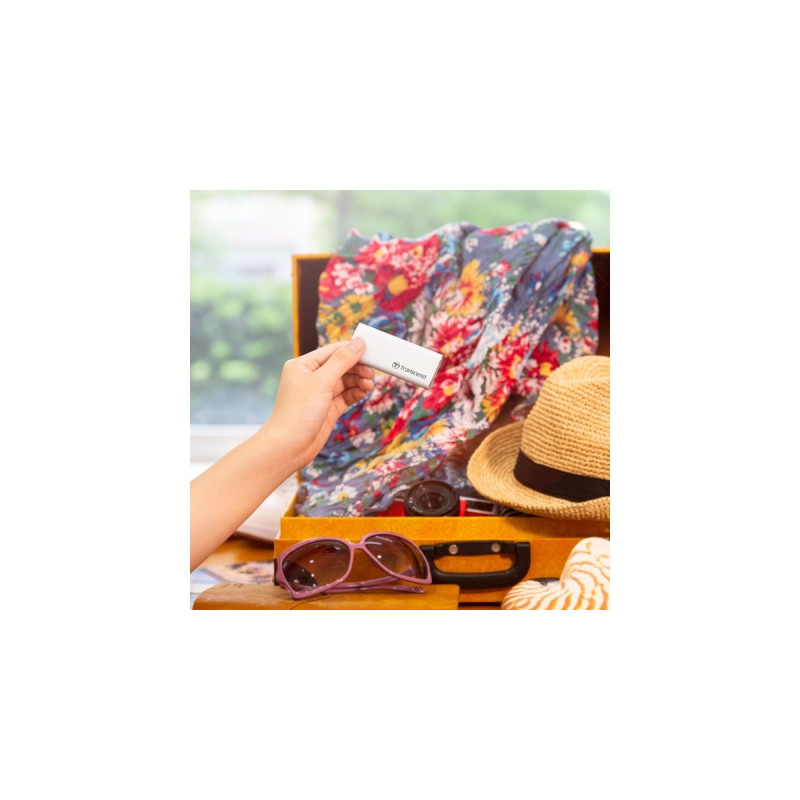 Transcend ESD240C 120 GB, Externe SSD(silber, USB-C 3.2 Gen 2 (10 Gbit/s))