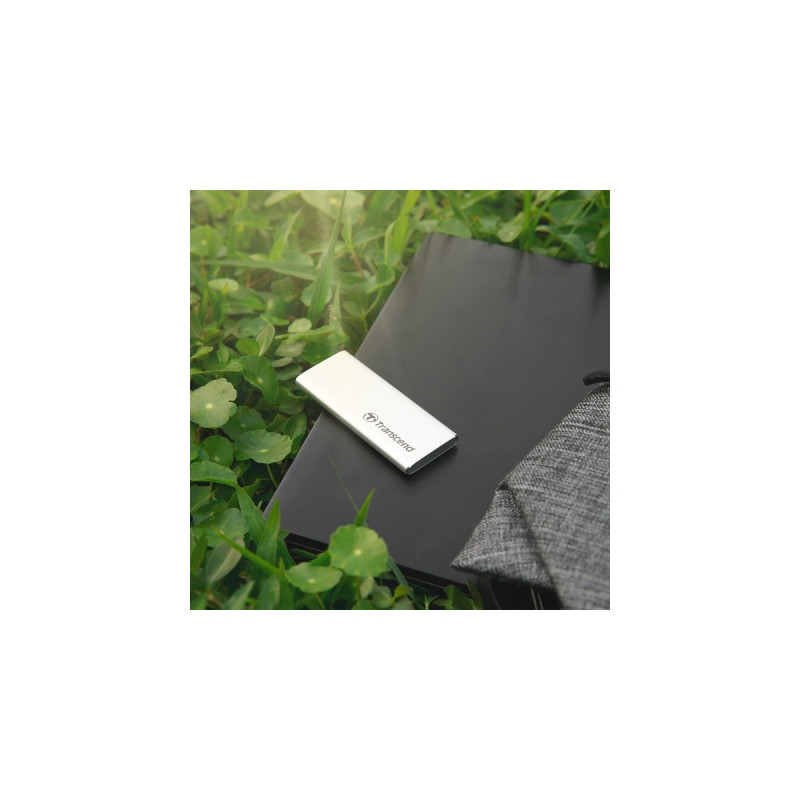 Transcend ESD240C 120 GB, Externe SSD(silber, USB-C 3.2 Gen 2 (10 Gbit/s))
