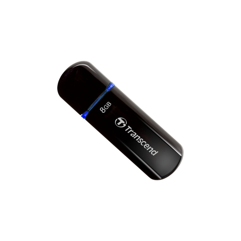 Transcend JetFlash 600 8 GB, USB-Stick(schwarz (glänzend), Dual-Channel)