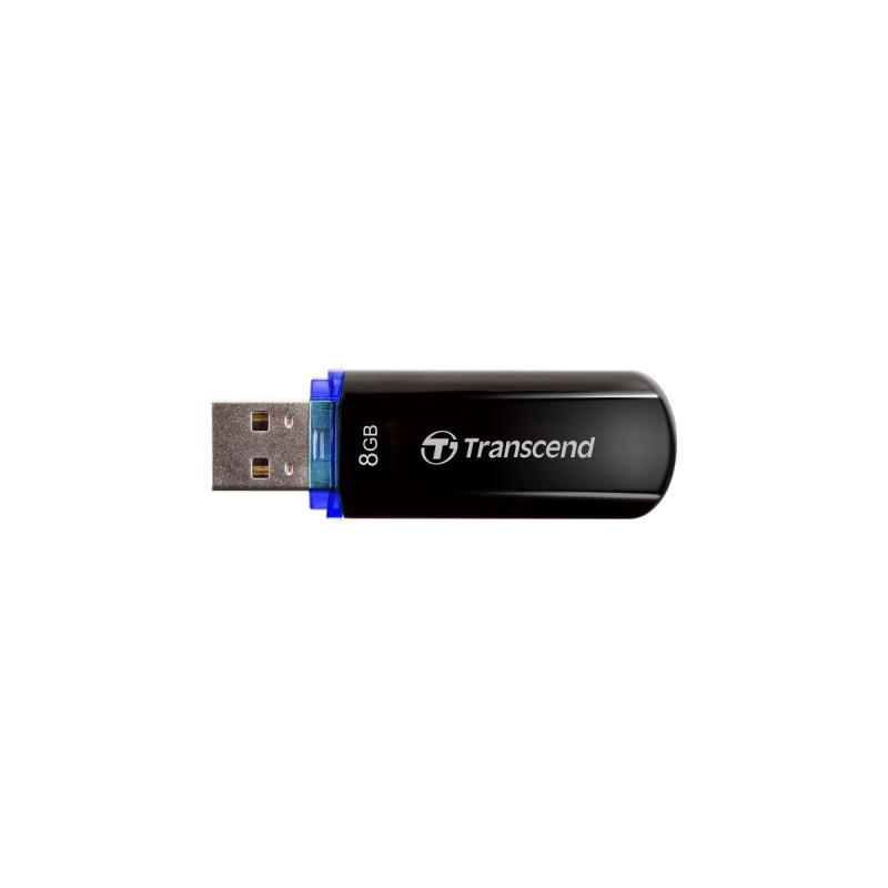Transcend JetFlash 600 8 GB, USB-Stick(schwarz (glänzend), Dual-Channel)