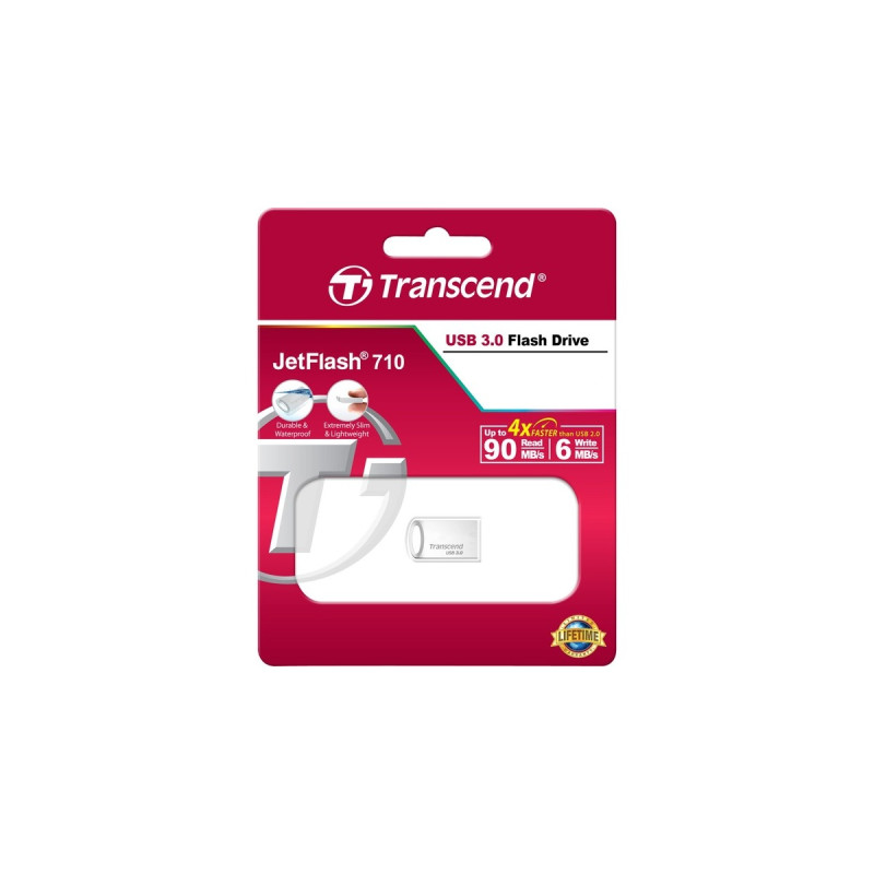 Transcend JetFlash 710S 32 GB, USB-Stick(silber, USB-A 3.2 Gen 1)