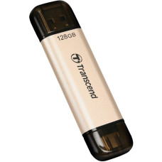 Transcend JetFlash 930C 128 GB, USB-Stick(gold/schwarz, USB-A 3.2 Gen 1, USB-C 3.2 Gen 1)