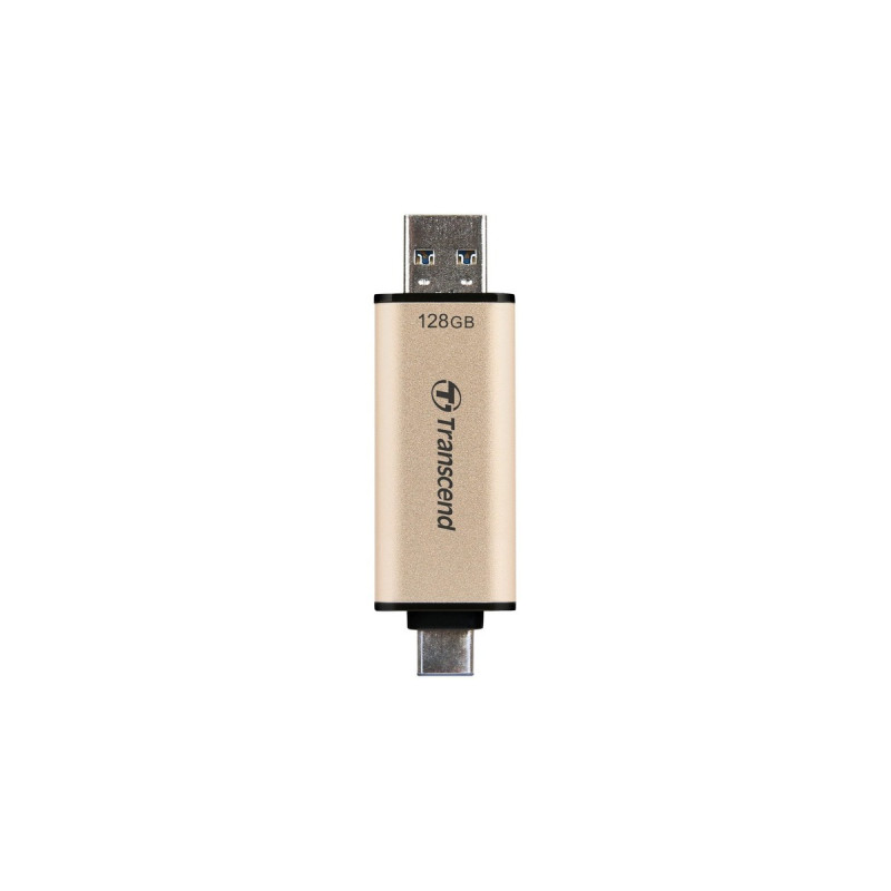 Transcend JetFlash 930C 128 GB, USB-Stick(gold/schwarz, USB-A 3.2 Gen 1, USB-C 3.2 Gen 1)