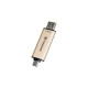 Transcend JetFlash 930C 128 GB, USB-Stick(gold/schwarz, USB-A 3.2 Gen 1, USB-C 3.2 Gen 1)
