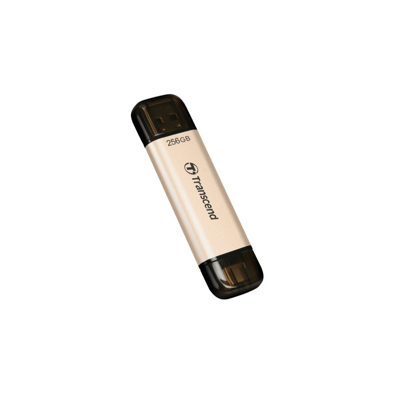Transcend JetFlash 930C 256 GB, USB-Stick(gold/schwarz, USB-A 3.2 Gen 1, USB-C 3.2 Gen 1)