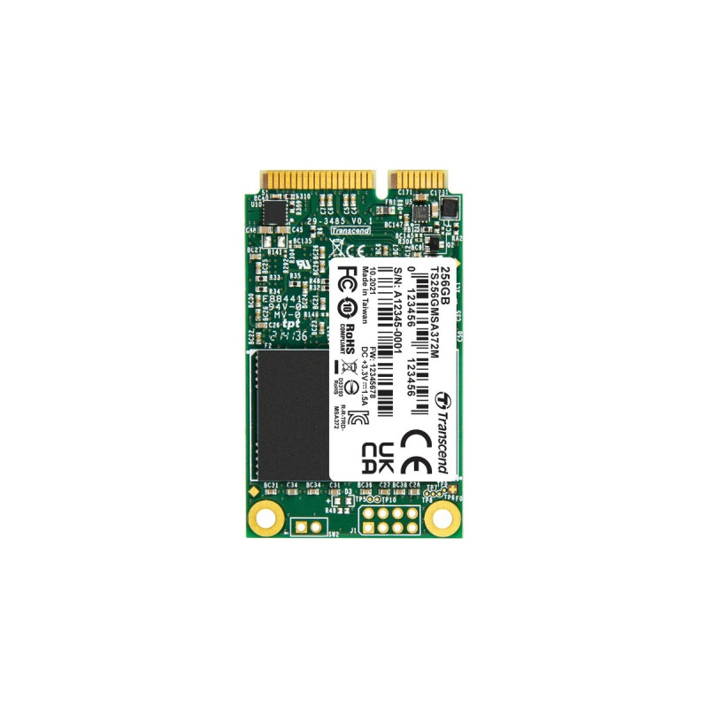 Transcend MSA372M 256 GB, SSD(SATA 6 Gb/s, mSATA)