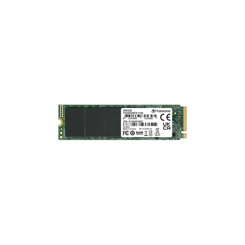 Transcend MTE115S 250 GB, SSD(PCIe 3.0 x4, NVMe, M.2 2280)