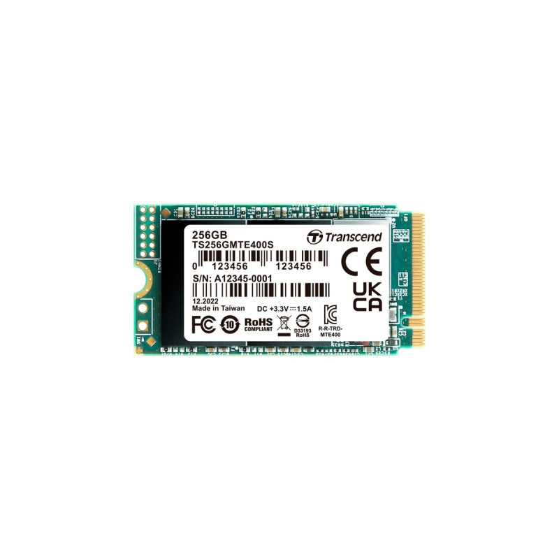 Transcend MTE400S 256 GB, SSD(PCIe 3.0 x4, NVMe, M.2 2242)