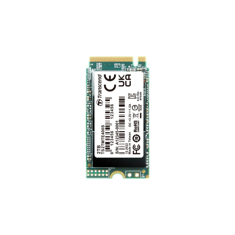Transcend MTE400S 2 TB, SSD(PCIe 3.0 x4, NVMe, M.2 2242)