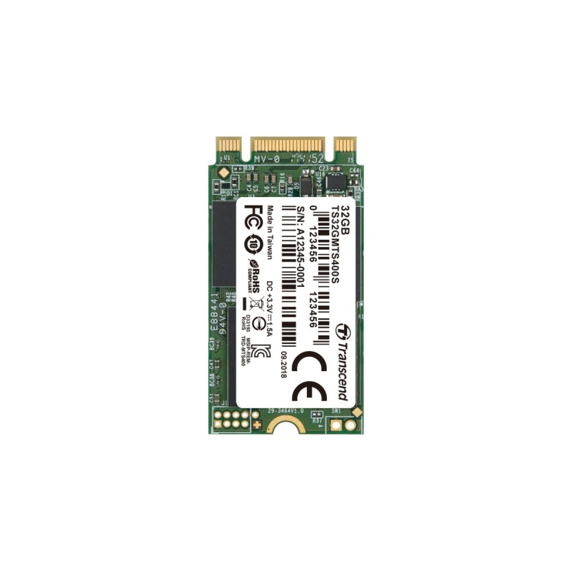 Transcend MTS400S 32 GB, SSD(SATA 6 Gb/s, M.2 2242)