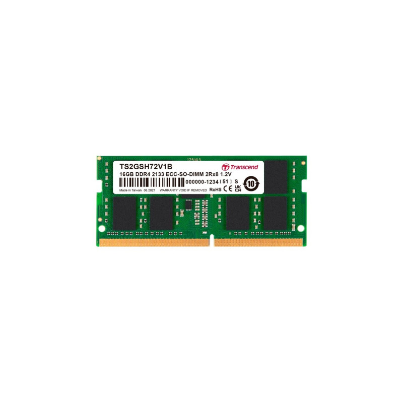Transcend SO-DIMM 16 GB DDR4-2133, Arbeitsspeicher(grün, TS2GSH72V1B)